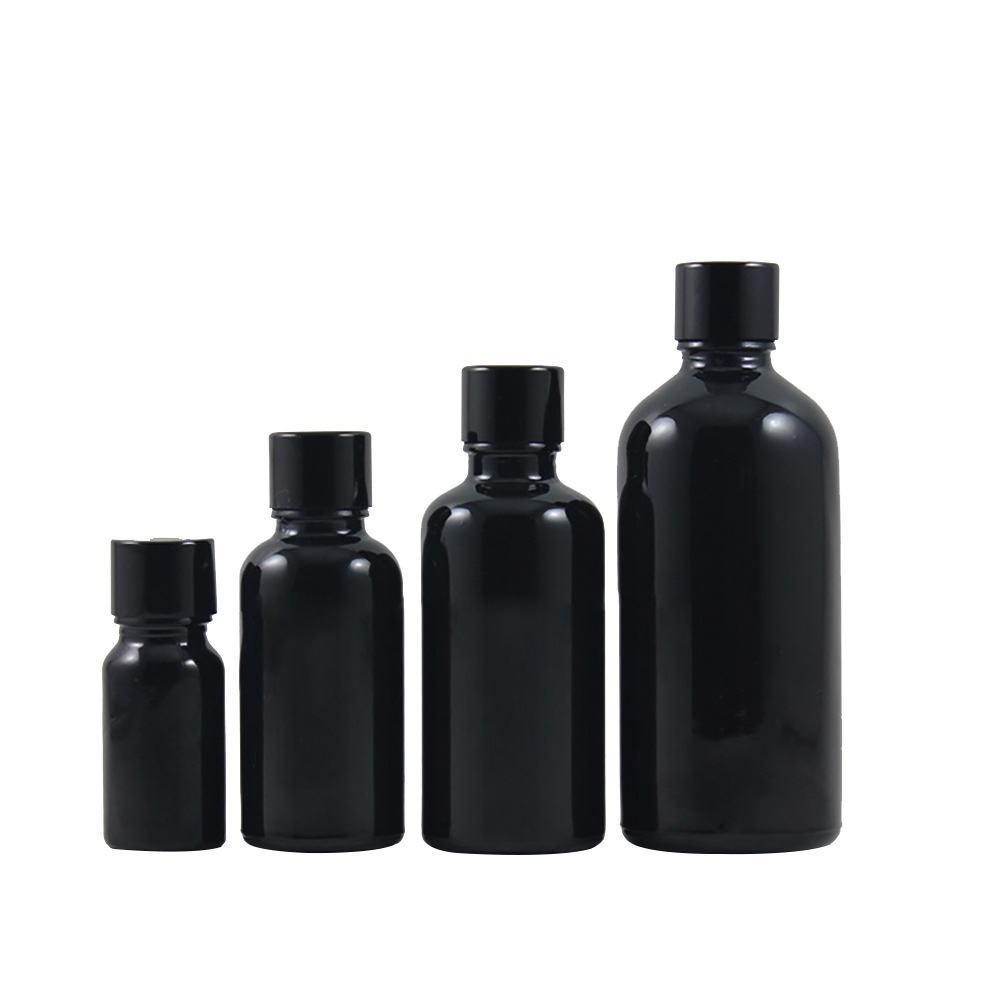 Essential Oil Black Glass Bottles