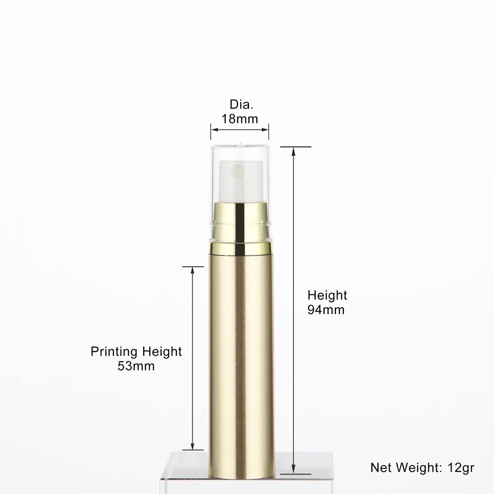 10ml gold refillable airless bottle ZA01P