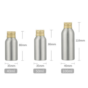40ml 50ml 100ml aluminum bottles