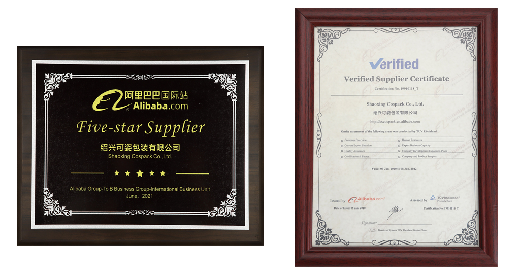 5-star-supplier-Shaoxing CosPack