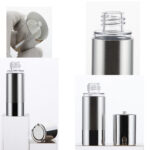 Silver Airless bottle with dispenser