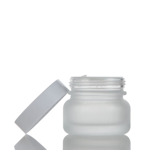 clear frosted glass jar 50ml