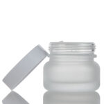 frosted glass jar