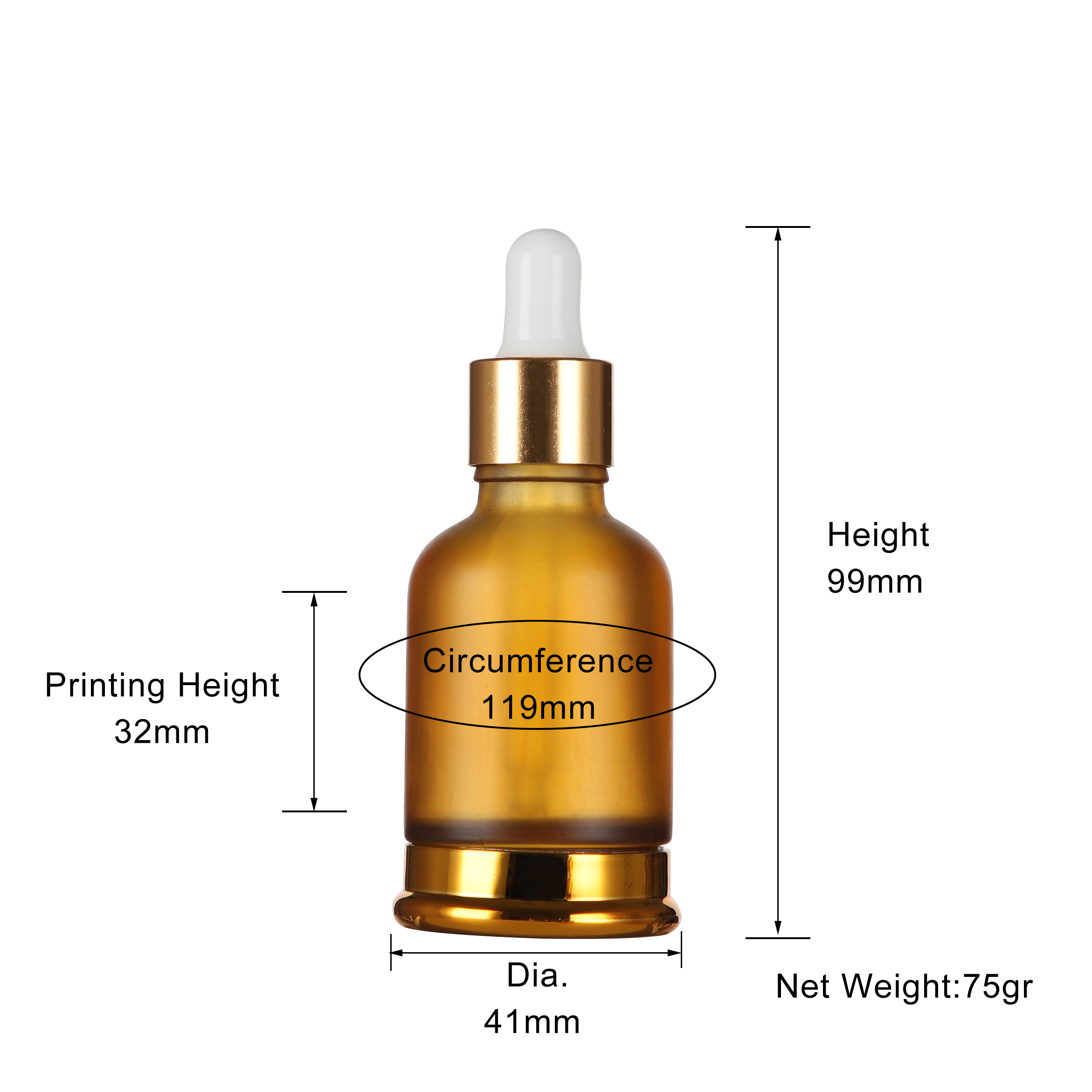 amber serum bottle DB29-30ml