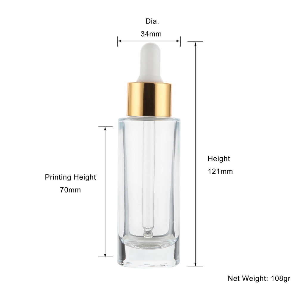 clear glass with dropper DB214-30ml