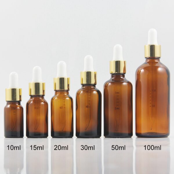 amber essential oil bottles