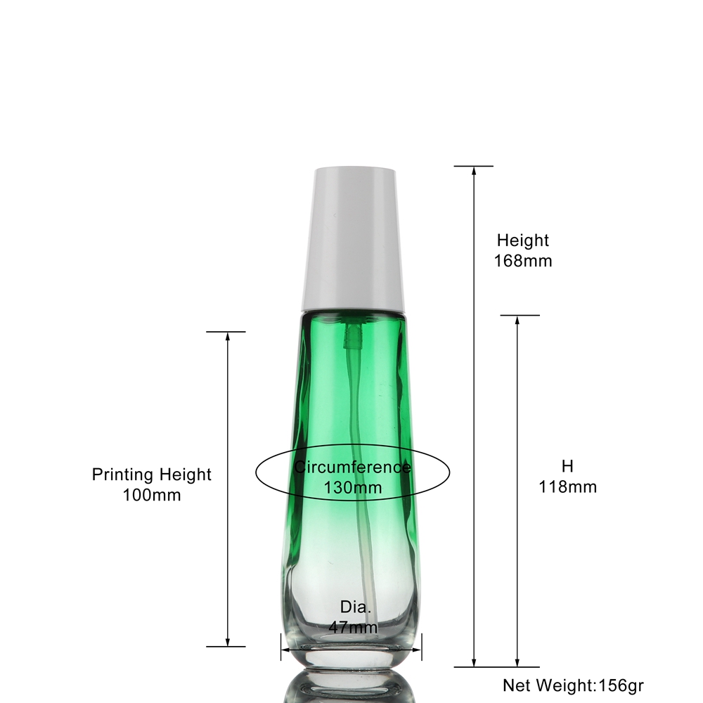 110ml green glass lotion bottle
