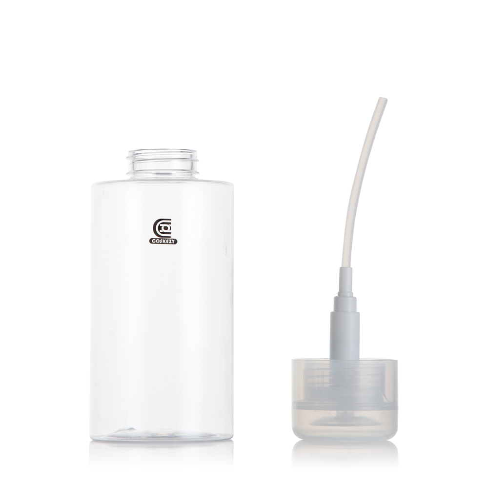 200ml 300ml Transparent Plastic Cosmetic Pressing Pump Bottle Packaging - Gambar 3
