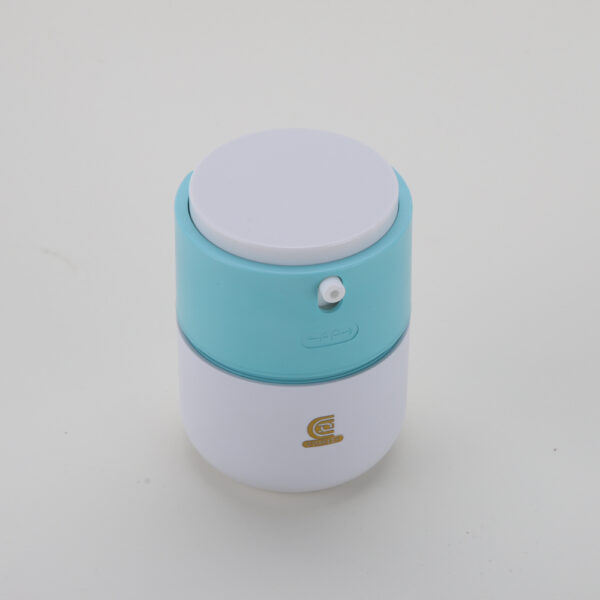 Small-capacity Portable Airless Jar with a Blue Upper Part and a White Lower Part Design