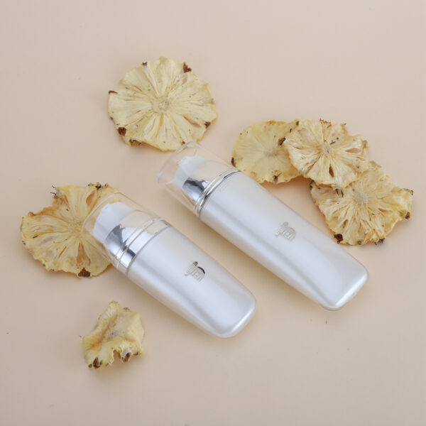 Empty Refillable Pearl White Cosmetic Airless Tube Packaging
